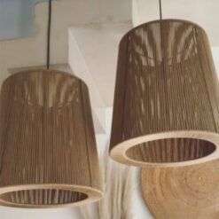 Luminária Pendente Cônica em Corda Náutica