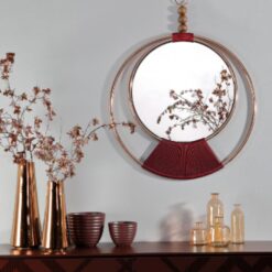 espelho decorativo em corda náutica